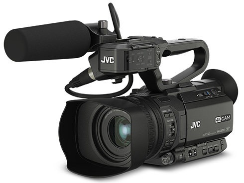 JVC GY-HM250 UHD 4K Streaming Camcorder W/Case LED Light Cleaning Kit and More - Advanced Bundle 